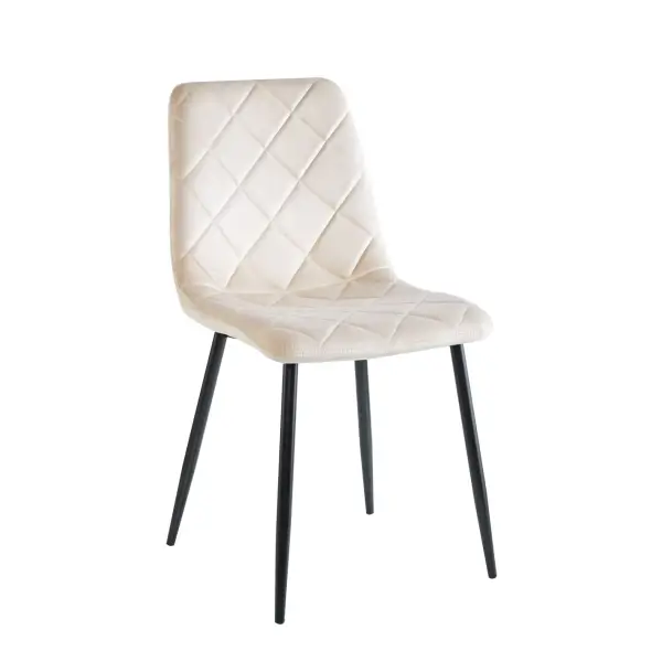 Krzesło tapicerowane beżowy nogi czarny K6-FX
